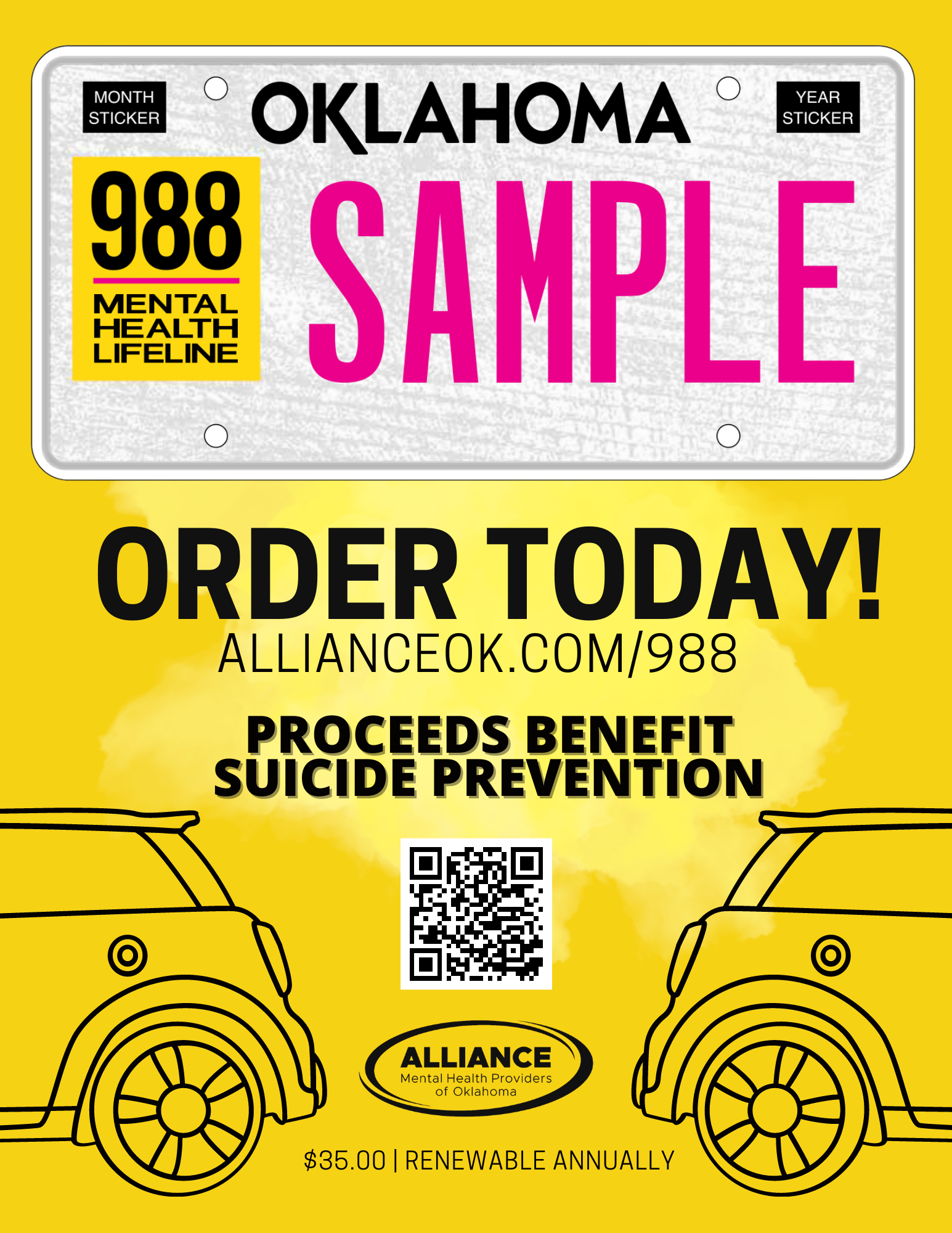988 mental health license plate flyer<br />
